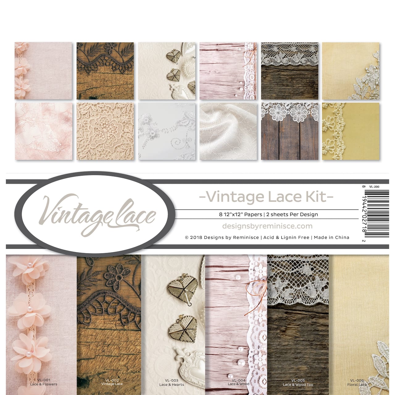 Reminisce Collection Kit 12&#x22;X12&#x22;-Vintage Lace